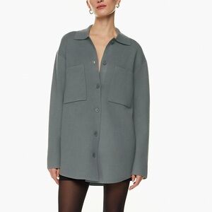 Aritzia Babaton Society Sweater Jacket in Ionic Grey XXS